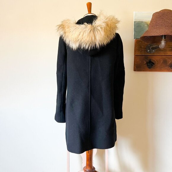 J. CREW Chateau Parka in Stadium Cloth Nello Gori Black Sz 2 - Picture 3 of 7